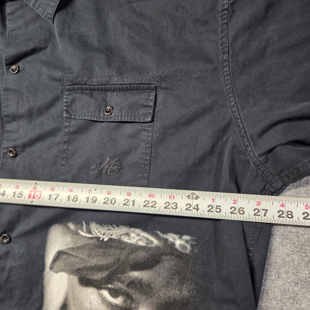 Makaveli Branded Tupac Shakur Graphic Shirt Mens XL Black Short Sleeve Hip Hop - Picture 9 of 13